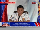 NTVL: Press conference ni Pangulong Rodrigo Duterte