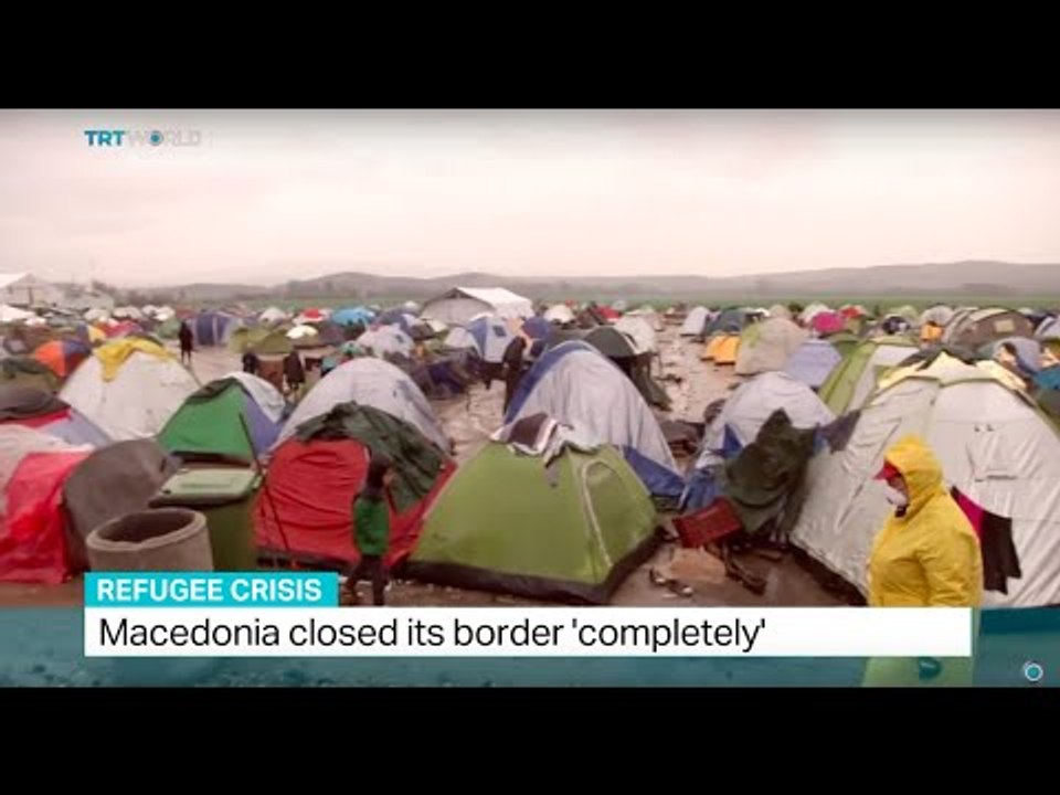 Macedonia closed its border 'completely'