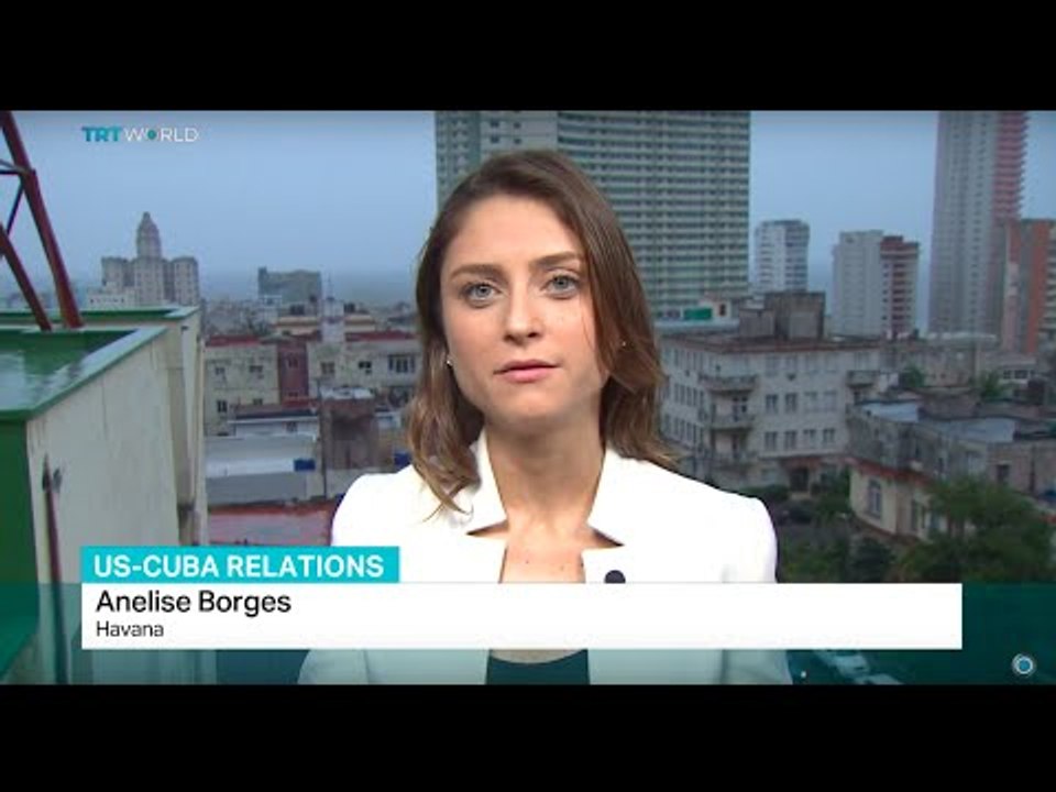 Reaction to Obama's arrival in Cuba mixed, Anelise Borges reports