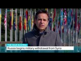 Russia begins military withdrawal from Syria, Jon Brain reports