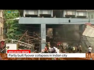 Partly built flyover collapses in Indian city