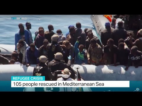 105 refugees rescued in Mediterranean Sea
