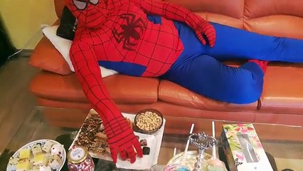 Fat Spiderman Battle for Losing Weight vs Spider Girl Funny Video