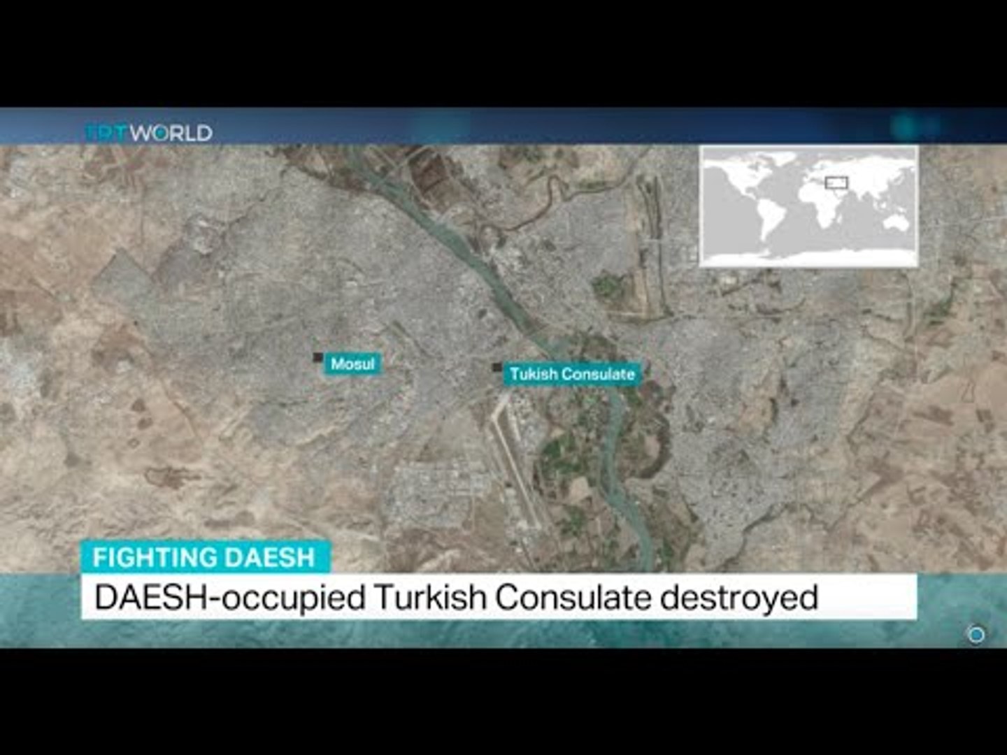 ⁣DAESH occupied Turkish Consulate destroyed with Turkish approval