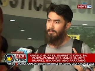 Angelo Suarez, inaresto dahil sa pagva-vandalize umano sa MRT; Suarez, itinanggi ang paratang