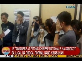 18 Taiwanese at pitong Chinese nationals na sangkot sa iligal na droga, pormal nang kinasuhan