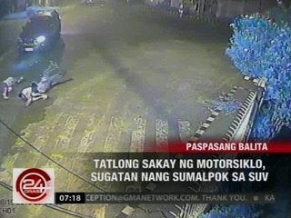 Download Video: 24 Oras: 3 sakay ng motorsiklo, sugatan nang sumalpok sa SUV