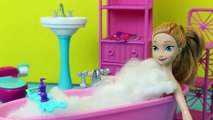 Frozen Anna Barbie Bathtub by DisneyCarToys with Mike the Merman and a Play Doh Ice Cube