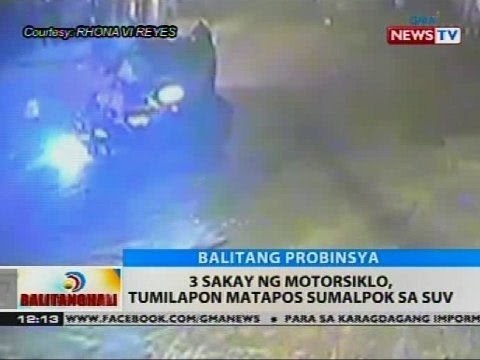 BT: 3 sakay ng motorsiklo, tumilapon matapos sumalpok sa SUV