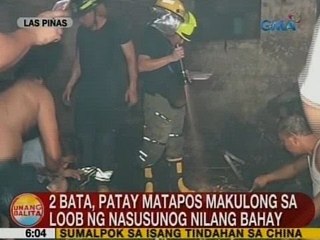 UB: 2 bata, patay matapos makulong sa loob ng nasusunog nilang bahay sa Las Piñas