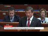 Turkish PM Davutoglu answers questions in European Council