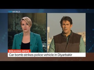 Car bomb strikes police vehicle in Turkey's Diyarbakir Province, Randolph Nogel reports