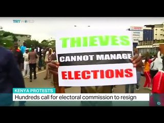 Hundreds call for electoral commission to resign in Kenya