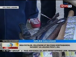 Mga patalim, cellphone at iba pang kontrabando, nasabaat sa Laguna Prov'l Jail