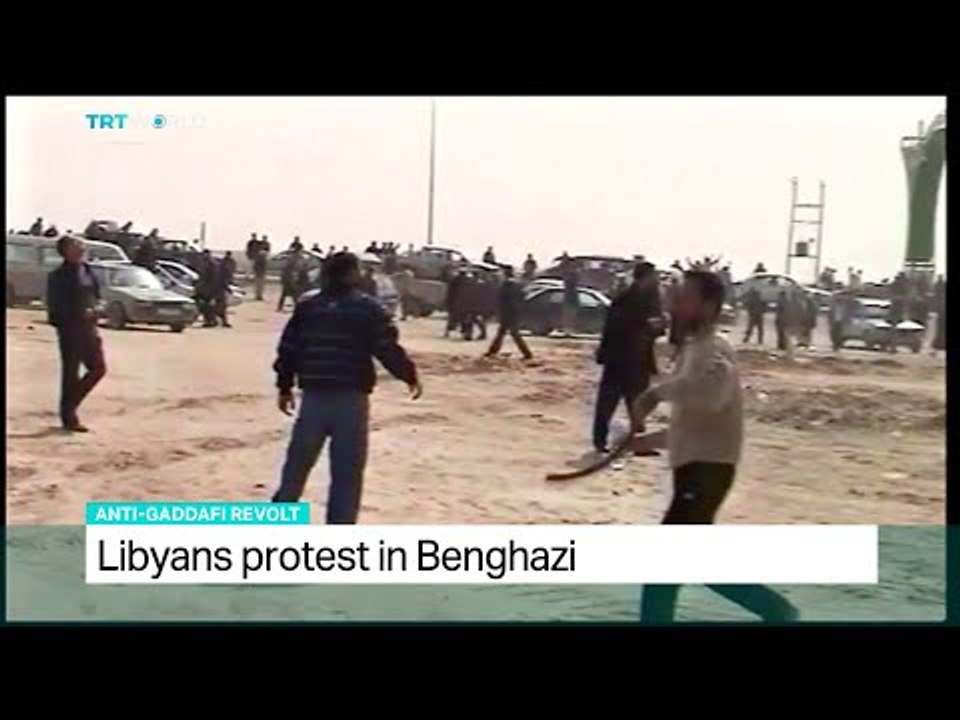 Anti-Gaddafi protests in Libya's Benghazi