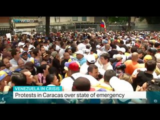 Protests in Caracas over state of emergency, Jack Parrock reports
