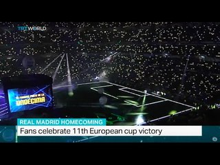Real Madrid fans celebrate 11th European cup victory, Al Goodman reports