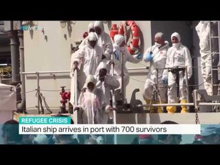 Italian ship arrives in port with 700 survivors