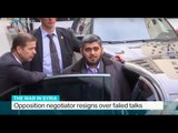 Syrian opposition negotiator resigns over failed talks, Andrew Hopkins reports