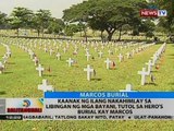 Kaanak ng ilang nakahimlay sa LNMB, tutol sa hero's burial kay Marcos