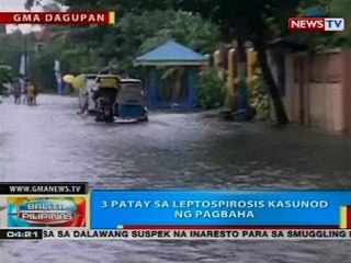 BP: 3 patay sa leptospirosis kasunod ng pagbaha