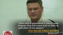 24 Oras: Drug test sa lahat ng Davao City Council members, ipinag-utos ni Vice Mayor Paolo Duterte