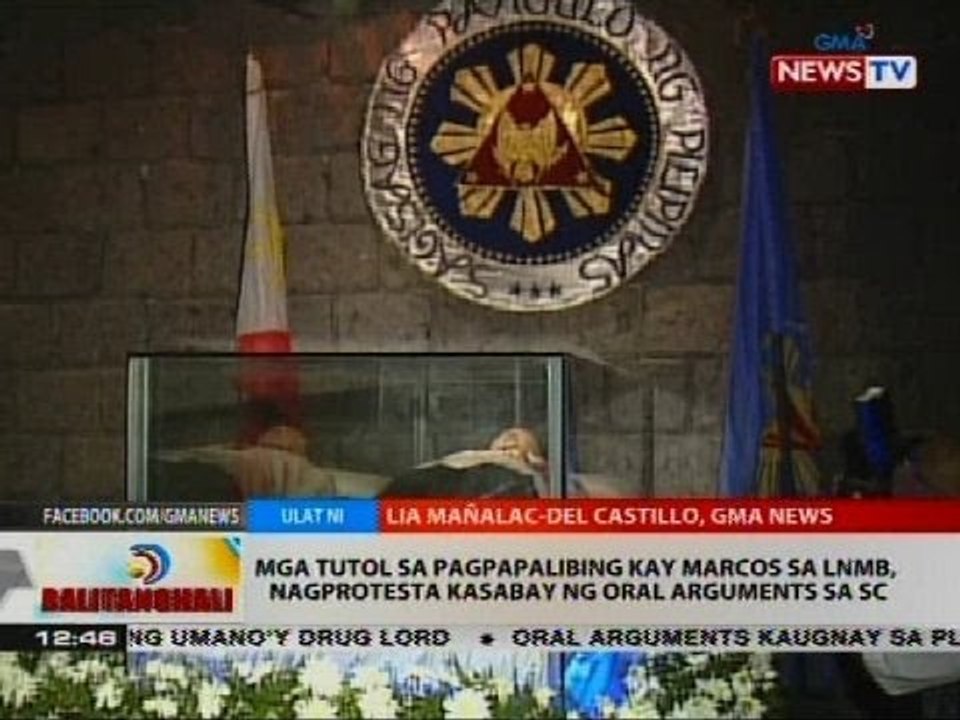 Mga tutol sa pagpapalibing kay Marcos sa LNMB, nagprotesta kasabay ng oral arguments sa SC