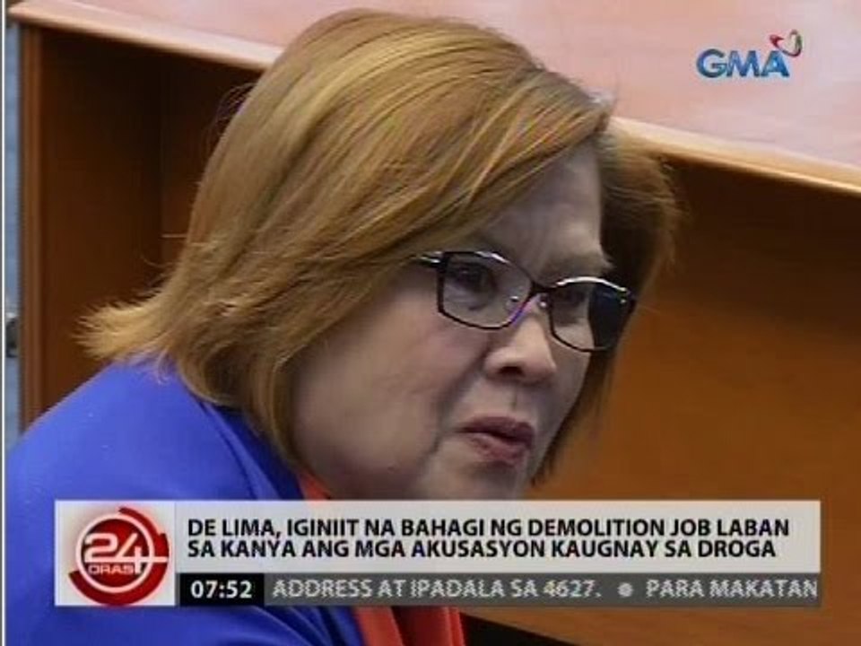 De Lima, iginiit na bahagi ng demolition job laban sa kanya ang mga akusasyon kaugnay sa droga