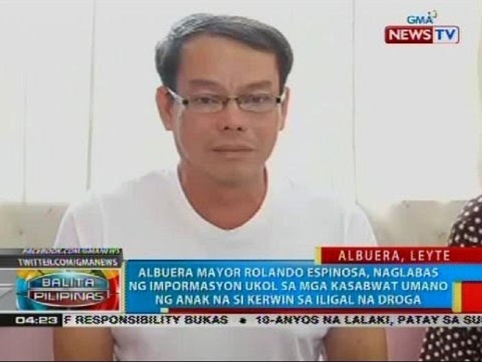 Rolando Espinosa, naglabas ng impormasyon ukol sa mga kasabwat umano ng anak sa iligal na droga