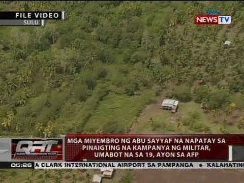 Mga miyembro ng Abu Sayyaf na napatay sa pinaigting na kampanya ng militar, umabot na sa 19