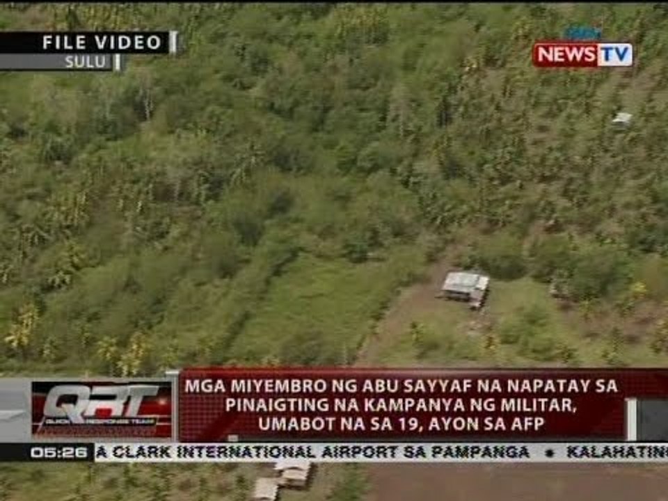 Mga miyembro ng Abu Sayyaf na napatay sa pinaigting na kampanya ng militar, umabot na sa 19