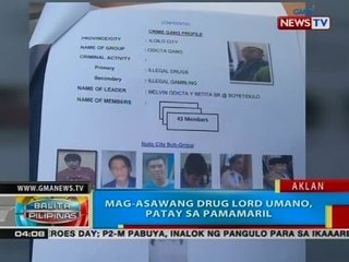 BP: Mag-asawang drug lord umano, patay sa pamamaril