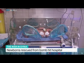 Newborns rescued from bomb hit hospital in Syria