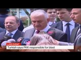 Turkish PM addresses the media on Istanbul blast