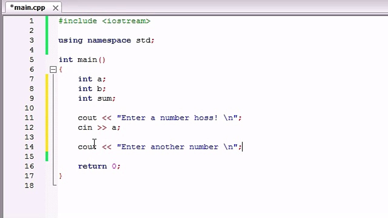 C++ Programming Tutorials - 5 - Creating a Basi...