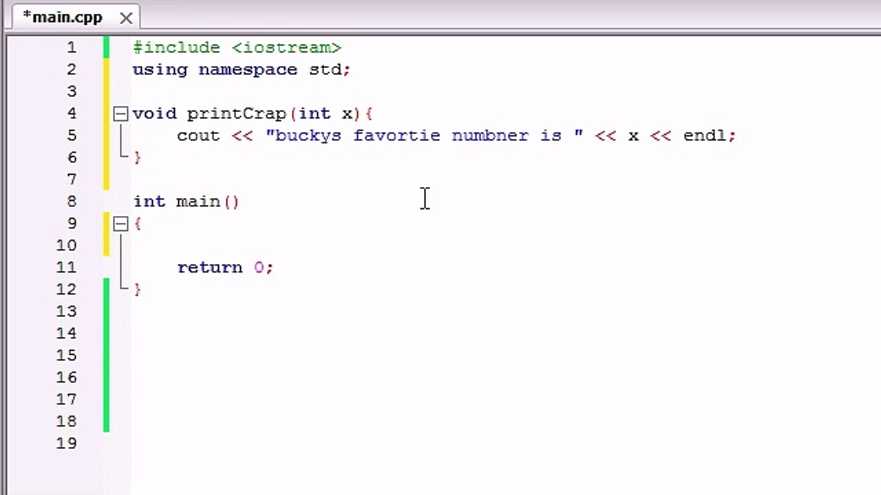 C++ Programming Tutorials - 10 - Creating Functions That Use Parameters