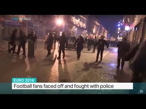Football fans faced off and fought with police, Sarah Morice reports