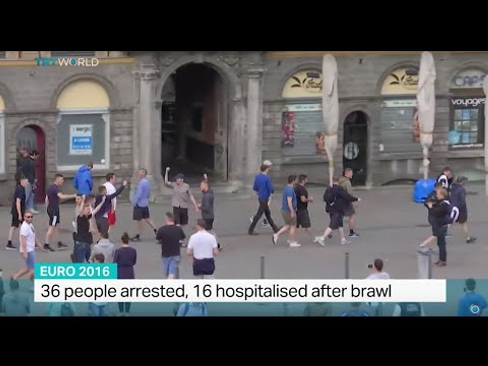 French police tear gas English fans in Lille, Sarah Morice reports