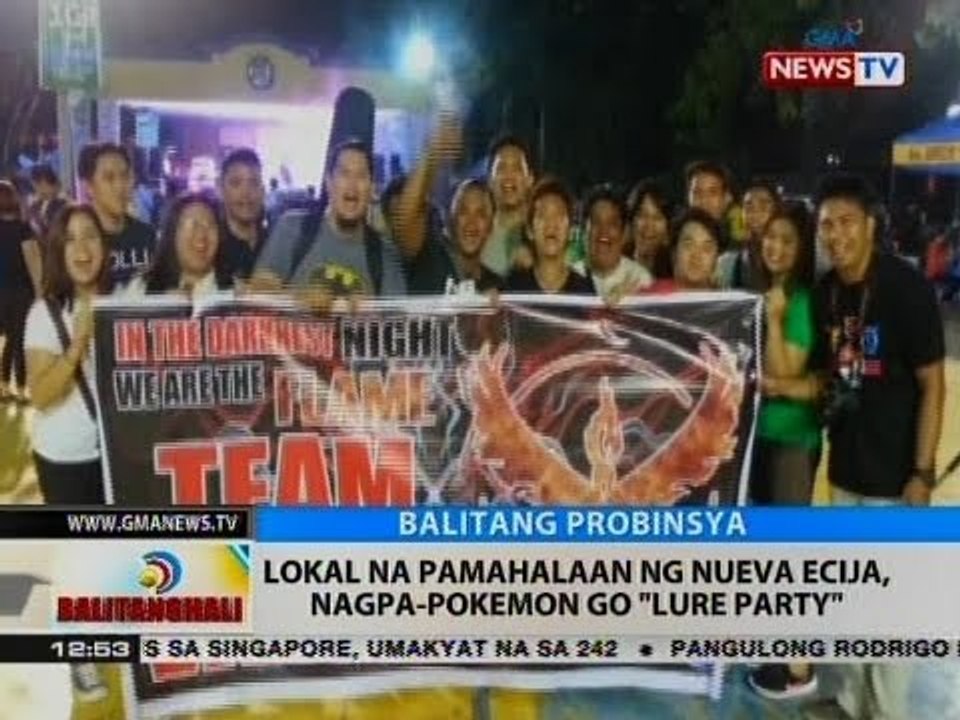 BT: Lokal na pamahalaan ng Nueva Ecija, nagpa-Pokemon Go "lure party"