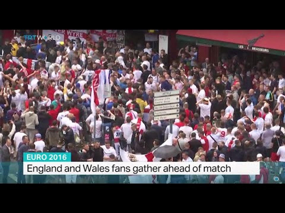 England and Wales fans gather ahead of match, Sarah Morice reports