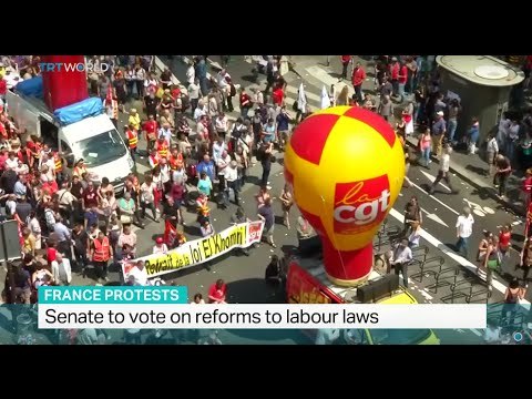 French senate to vote on reforms to labour laws, Nicole Johnston reports