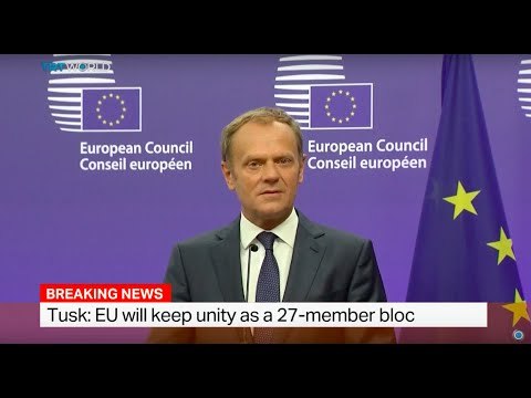 President of the European Council Donald Tusk talks after referendum in UK