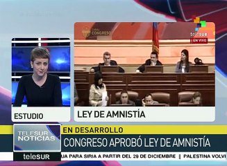Colombia: aprobación de ley de amnistía, inicio de construcción de paz