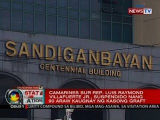 SONA: Rep. LRay Villafuerte Jr., suspendido kaugnay ng kasong graft