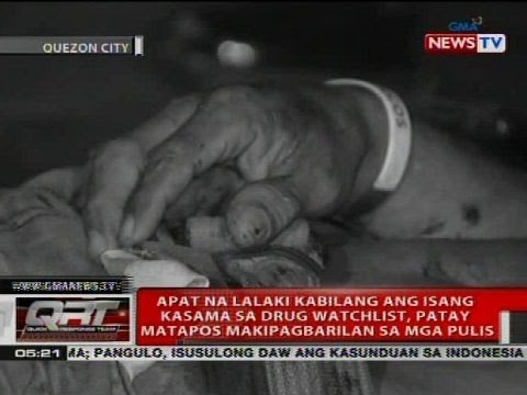 4 na lalaki kabilang ang isang kasama sa drug watchlist, patay matapos makipagbarilan sa mga pulis