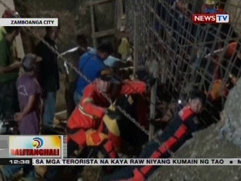 Apat na construction worker, sugatan nang mabagsakan ng bumigay na bahagi ng kalsada