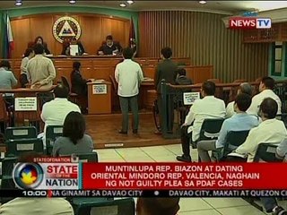 Muntinlupa Rep. Biazon at dating Oriental Mindoro Rep. Valencia, naghain ng not guilty plea