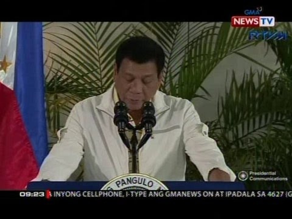 SONA: Proklamasyon ng State of Nat'l Emergency bunsod ng lawless violence, pirmado na ng pang.
