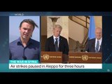 The War in Syria: Air strikes paused in Aleppo for three hours, Ediz Tiyansan reports