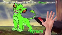 Lion King Simba Finger Family Nursery Rhymes Songs | Learning Colors for Children with Simba